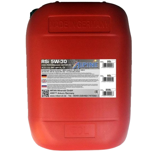 Моторное масло Alpine RSi 5W-30, 20л
