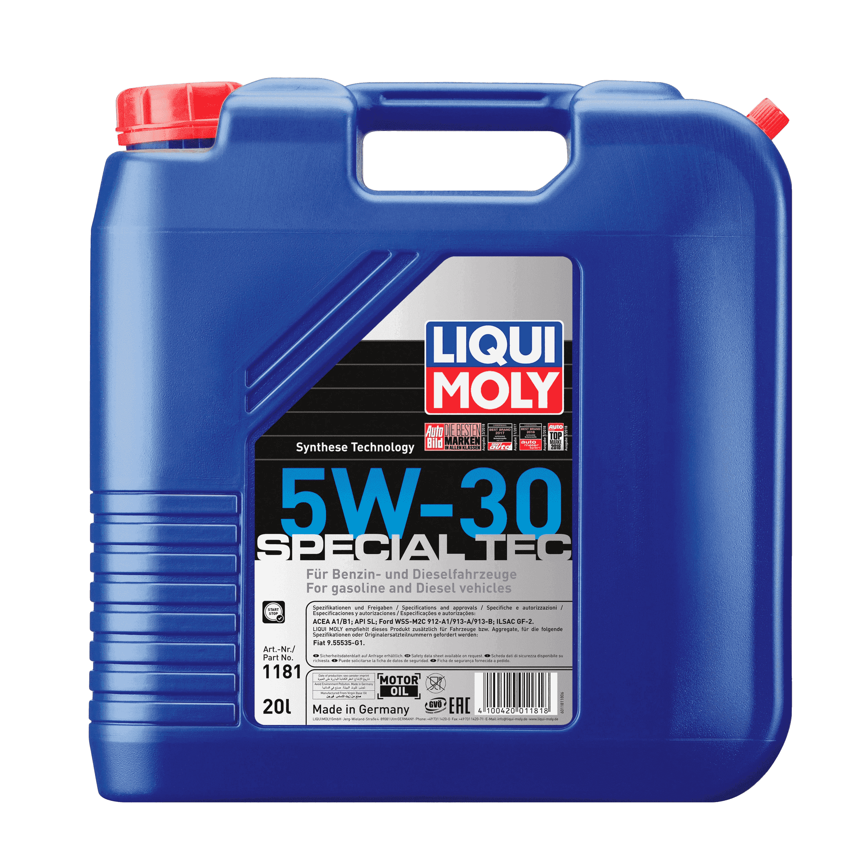 Моторное масло Liqui Moly Special Tec 5W-30, 20л