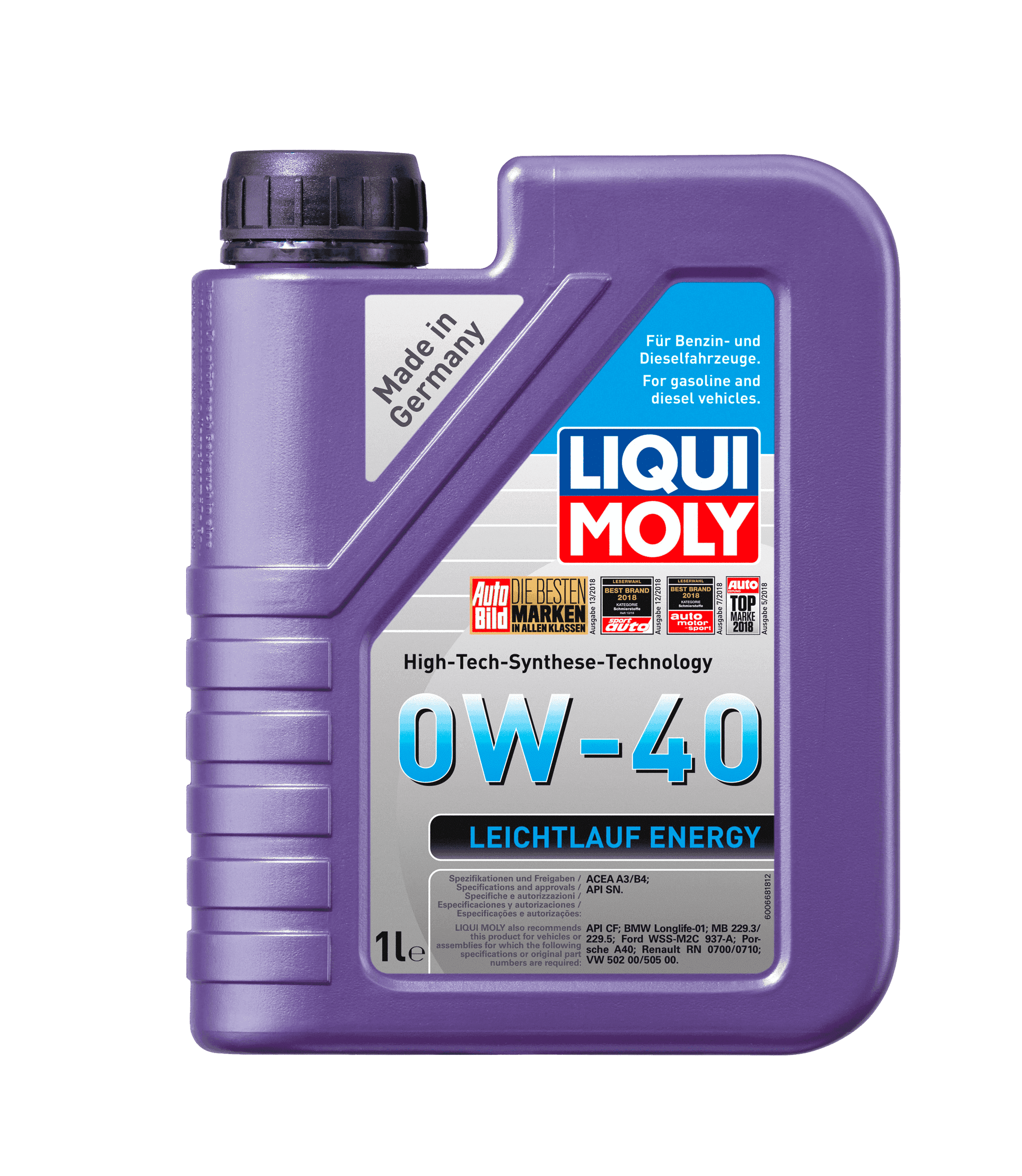 Моторное масло Liqui Moly Leichtlauf Energy 0W-40, 1л