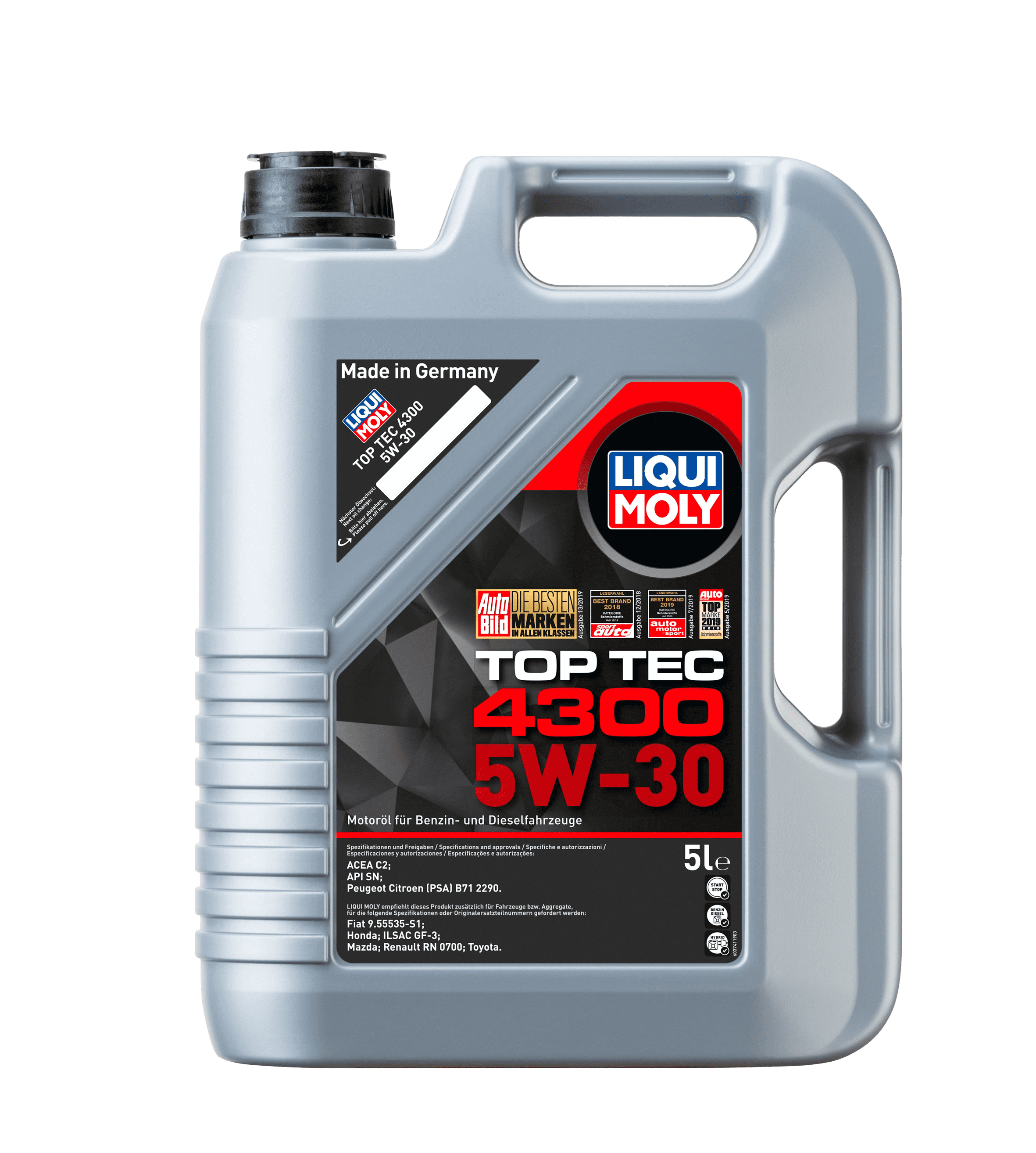 Моторное масло Liqui Moly Top Tec 4300 5W-30, 5л
