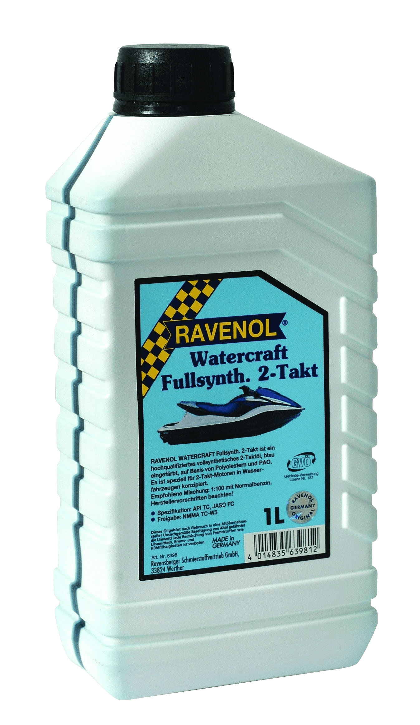Моторное масло Ravenol WATERCRAFT Fullsynth. 2-Takt, 1л