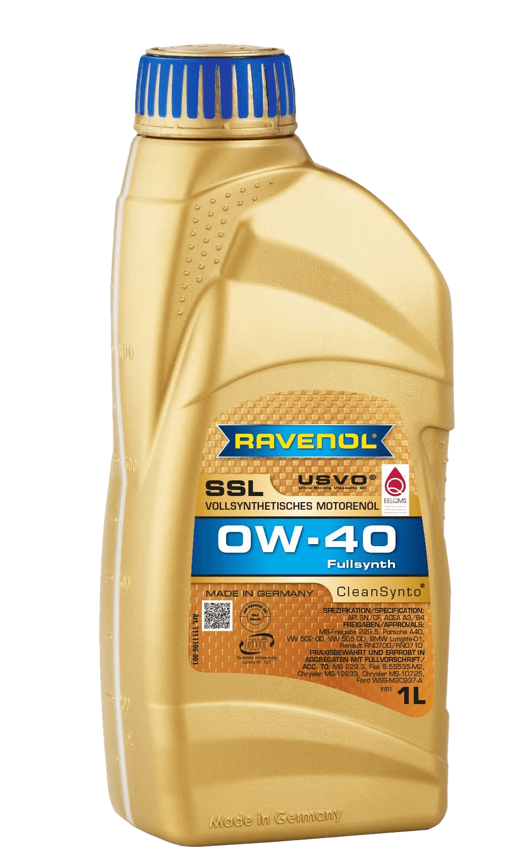 Моторное масло Ravenol Super Synthetik Oel SSL SAE 0W-40, 1л