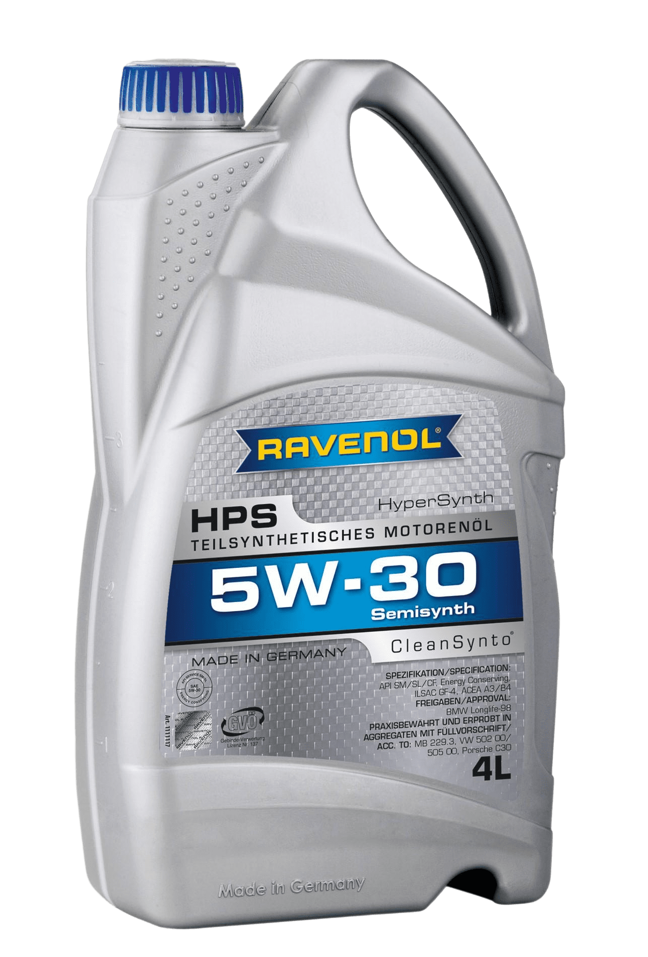 Моторное масло Ravenol HPS SAE 5W-30, 4л