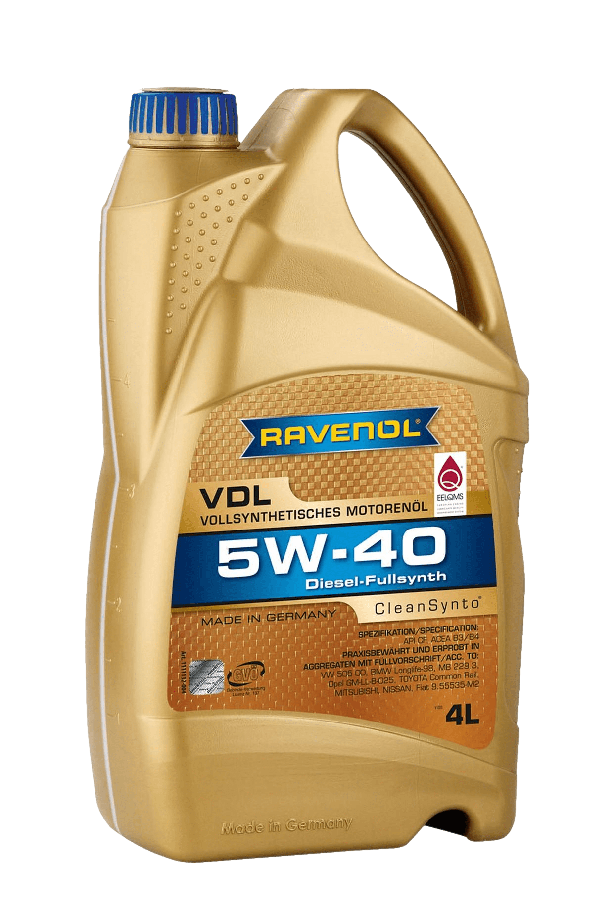 Моторное масло Ravenol VDL SAE 5W-40, 4л