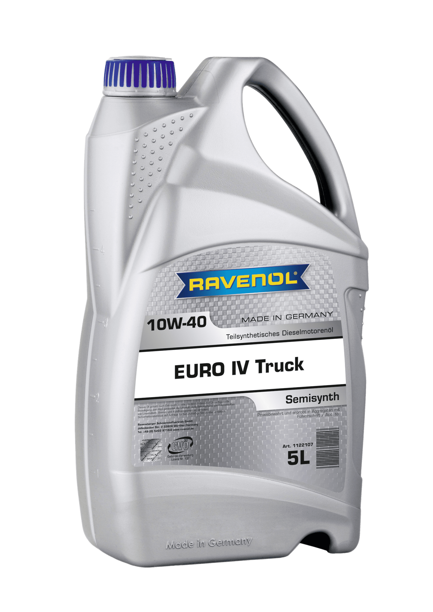 Моторное масло Ravenol Euro IV Truck SAE 10W-40, 5л