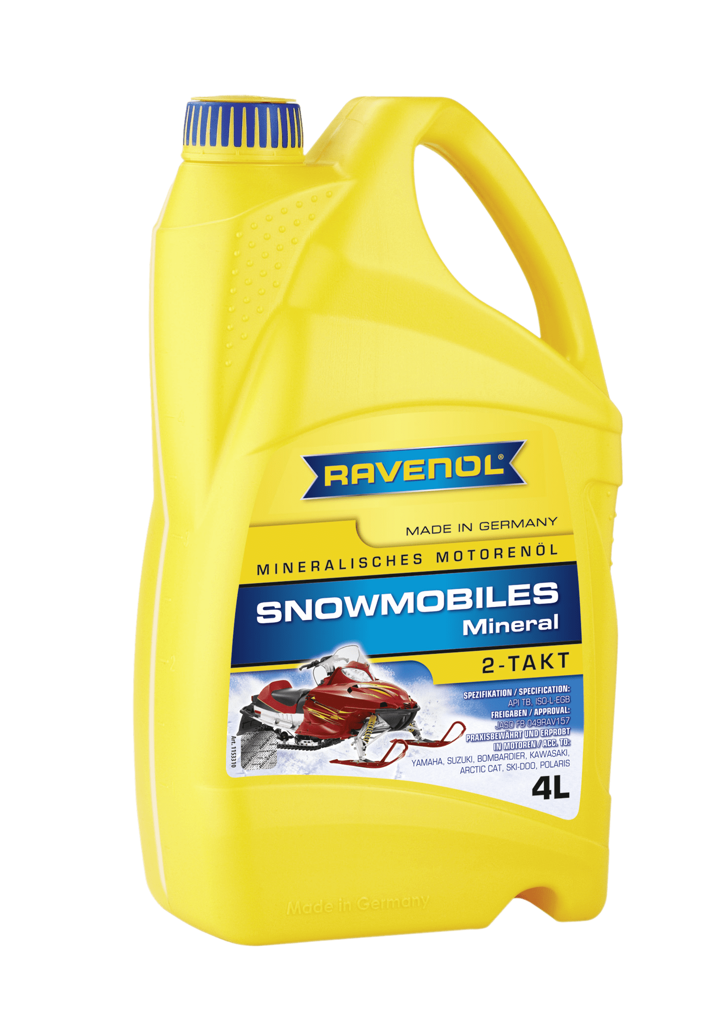Моторное масло Ravenol SNOWMOBILES Mineral 2-Takt, 4л