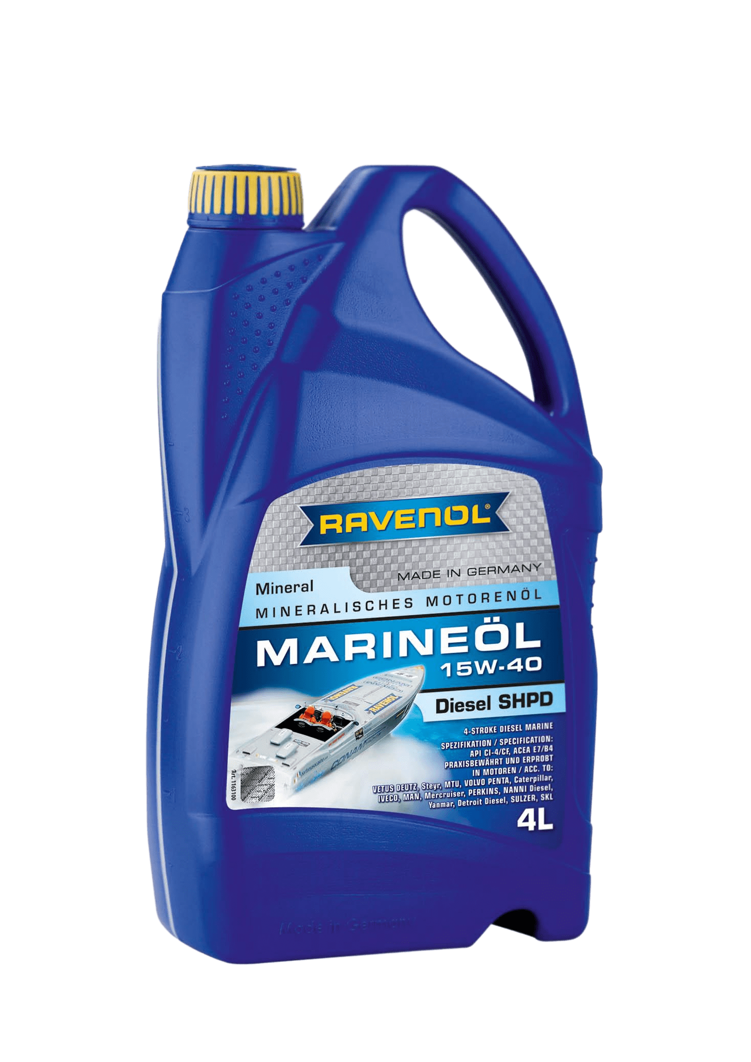 Моторное масло Ravenol Marineoil Diesel SHPD SAE 15W-40, 4л