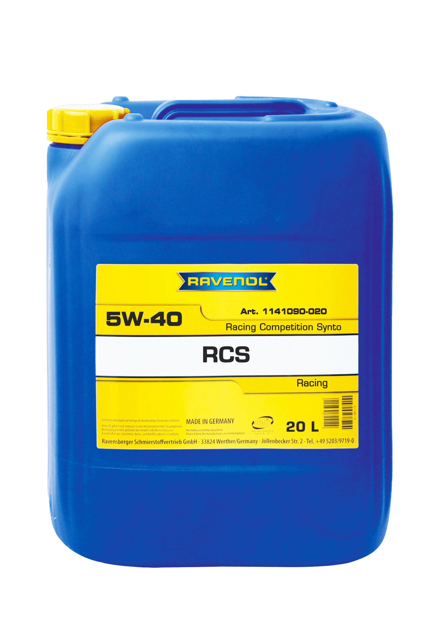 Моторное масло Ravenol RCS Racing Competition Synto SAE 5W-40, 20л