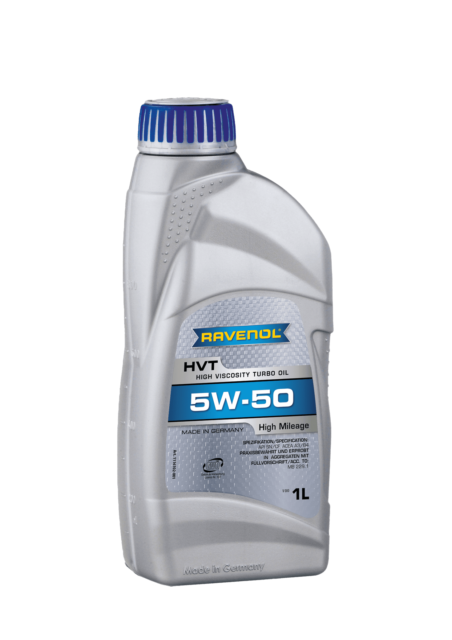 Моторное масло Ravenol HVT High Viscosity Turbo Oil SAE 5W-50, 1л