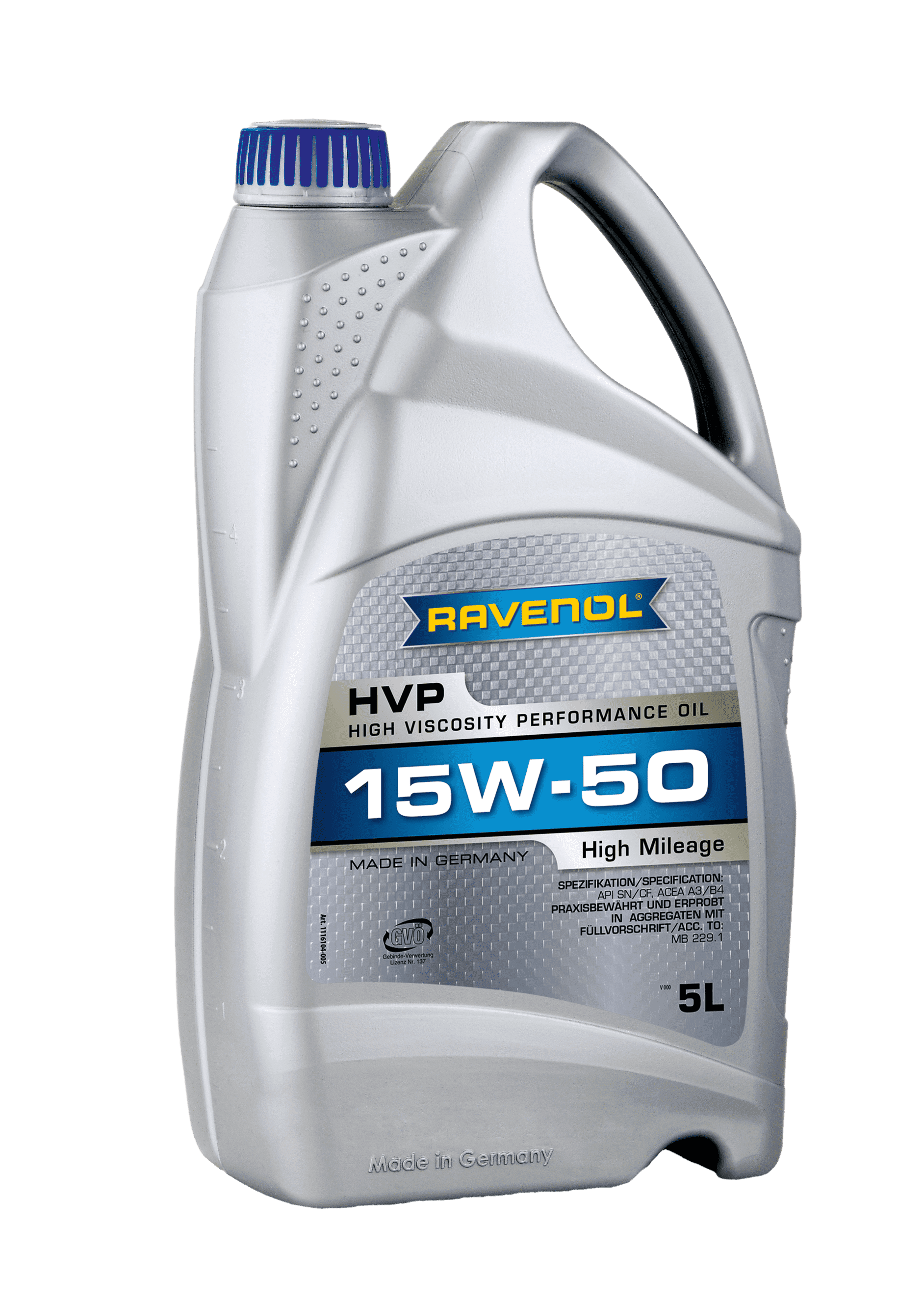 Моторное масло Ravenol HVP High Viscosity Perfor. Oil SAE 15W-50, 5л
