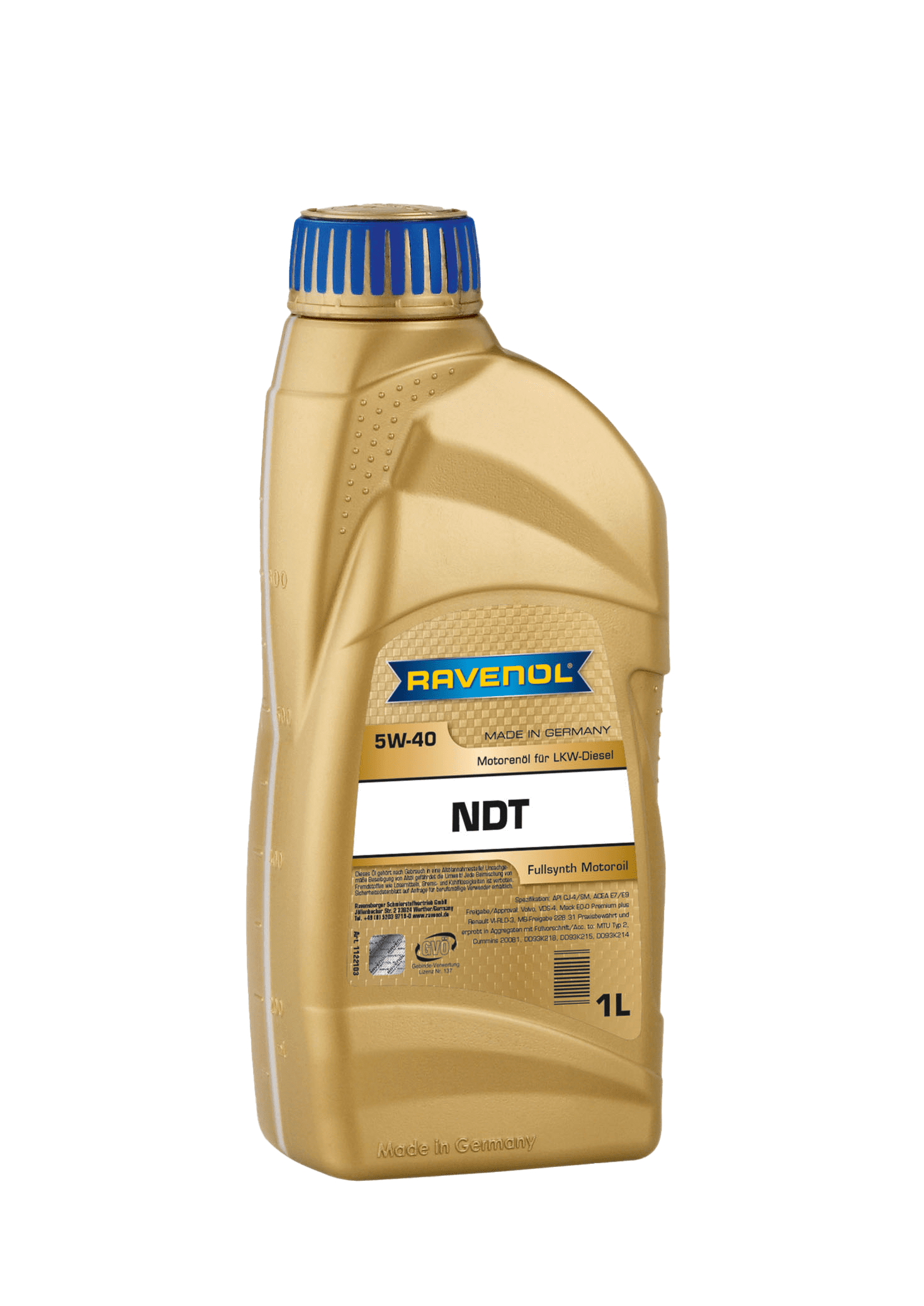 Моторное масло Ravenol NDT SAE 5W-40, 1л