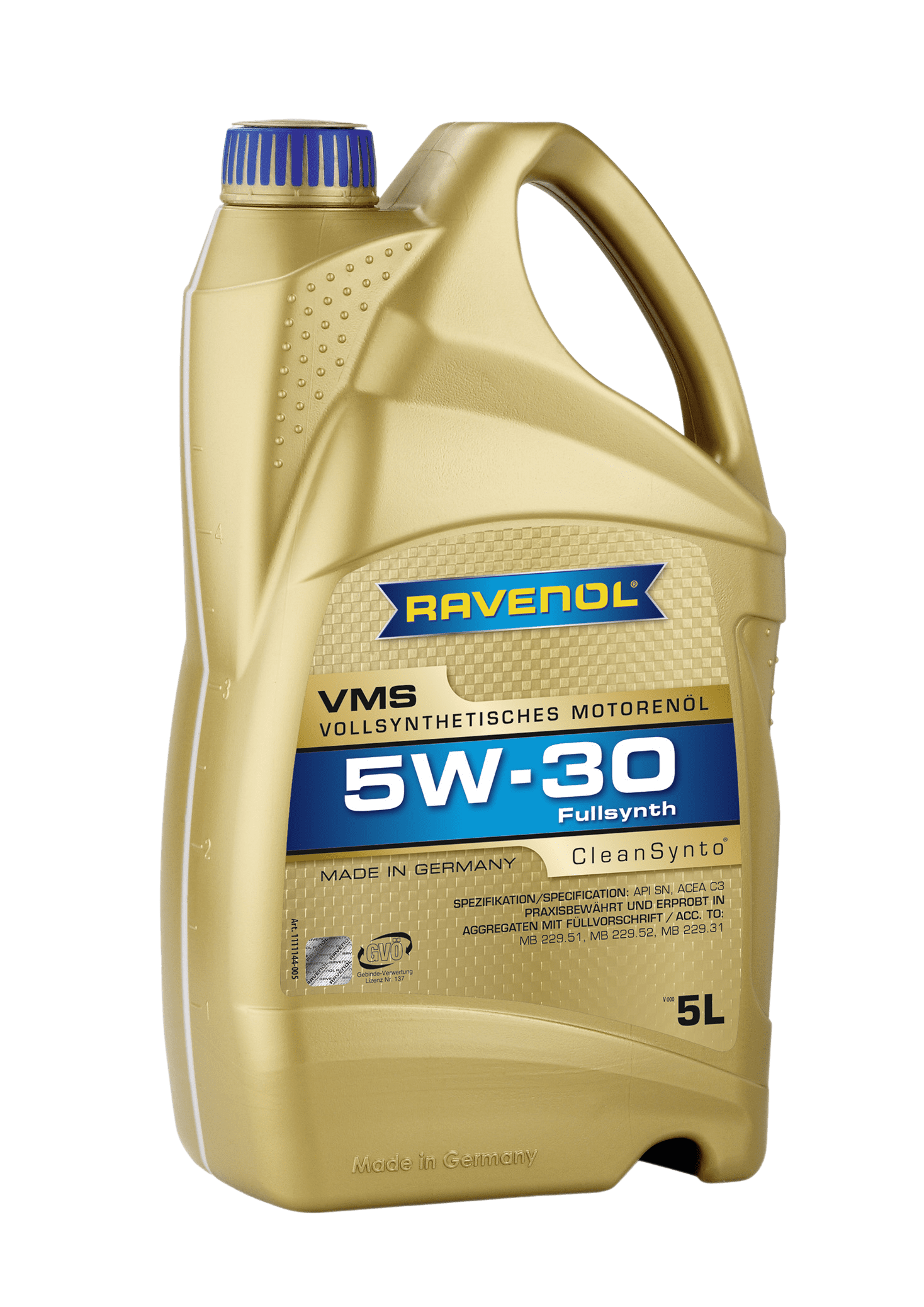 Моторное масло Ravenol VMS SAE 5W-30, 5л