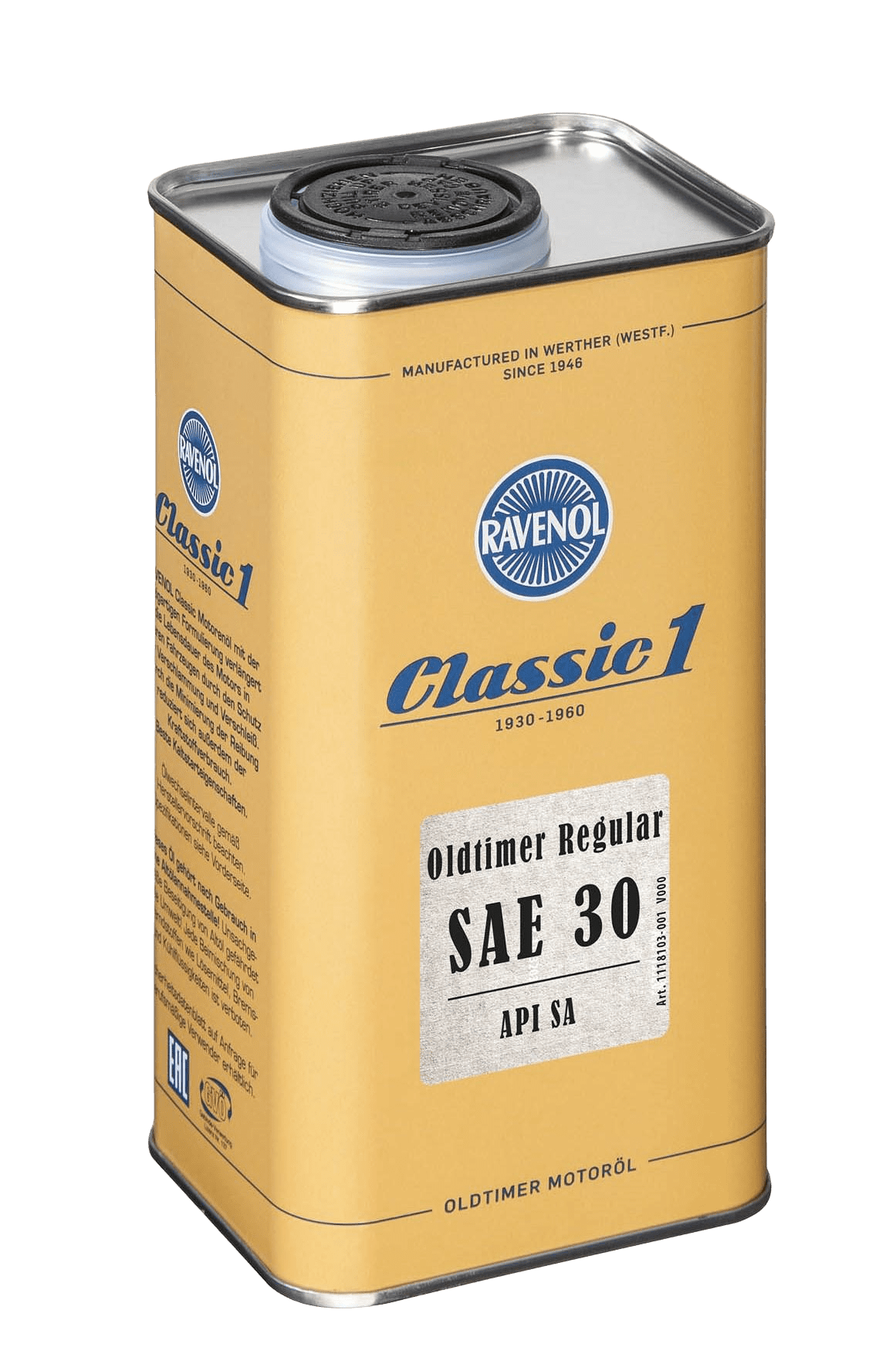 Моторное масло Ravenol Oldtimer Regular, 1л