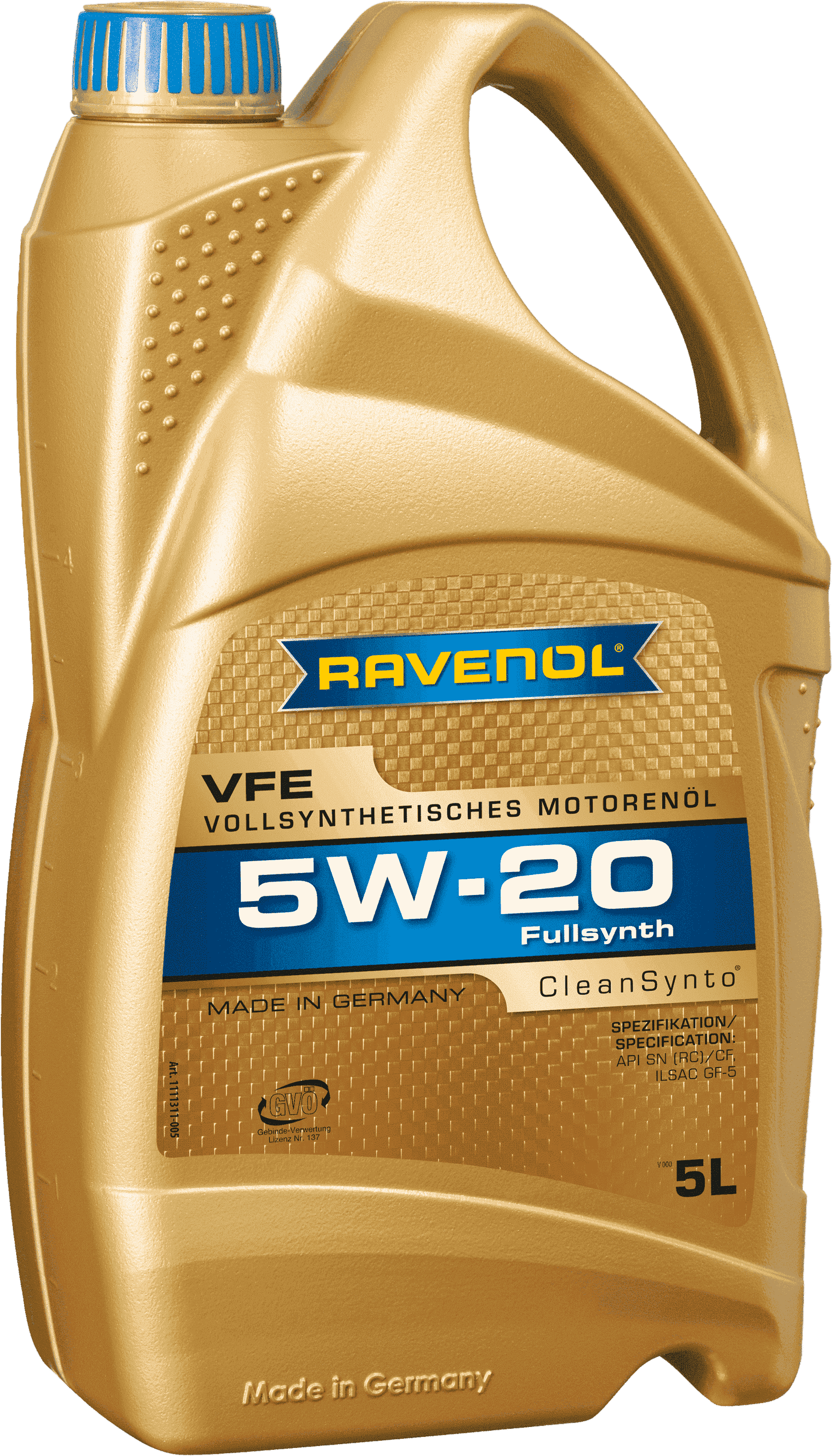 Моторное масло Ravenol VFE SAE 5W-20, 5л