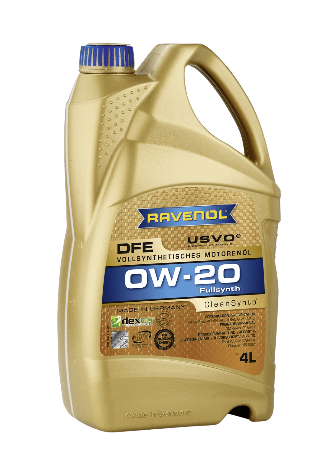 Моторное масло Ravenol DFE SAE 0W-20, 4л