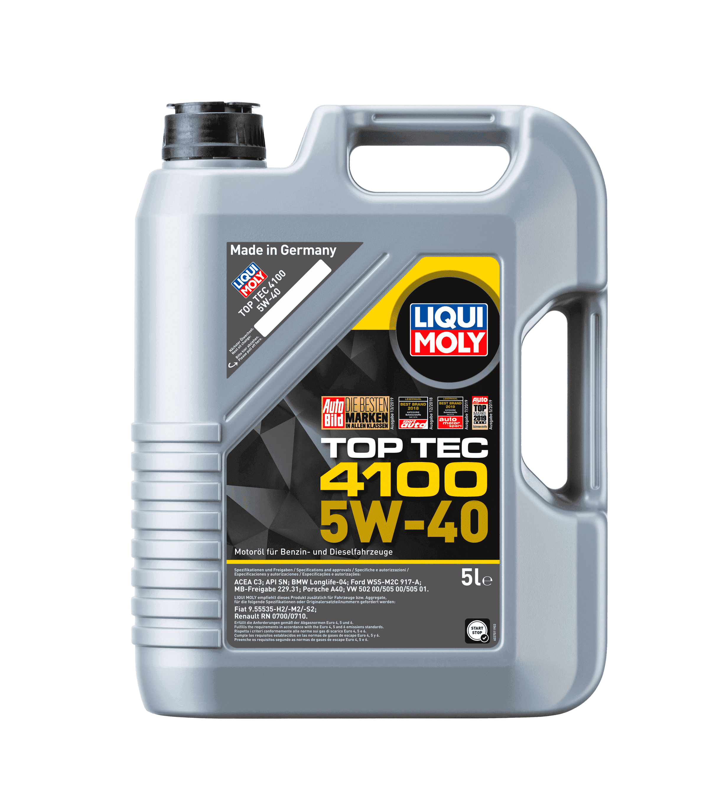 Моторное масло Liqui Moly Top Tec 4100 5W-40, 5л