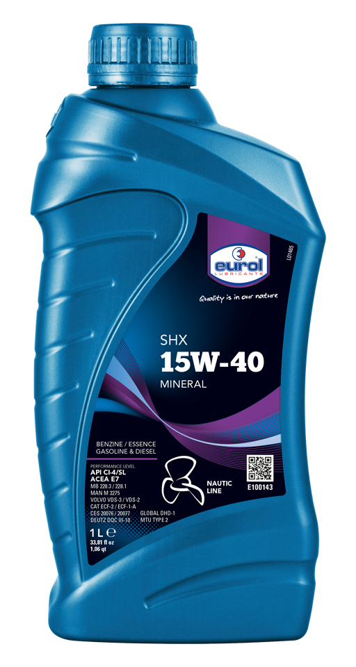 Моторное масло Eurol Nautic L. 15W-40 SHX, 1л