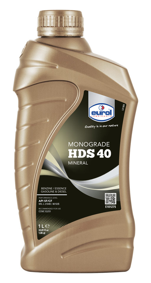 Моторное масло Eurol Monograde HDS SAE 40, 1л