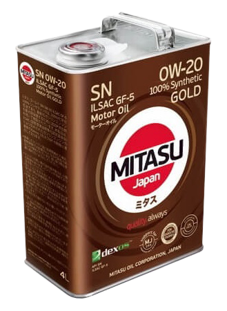 Моторное масло MITASU GOLD SN 0W-20, 4л