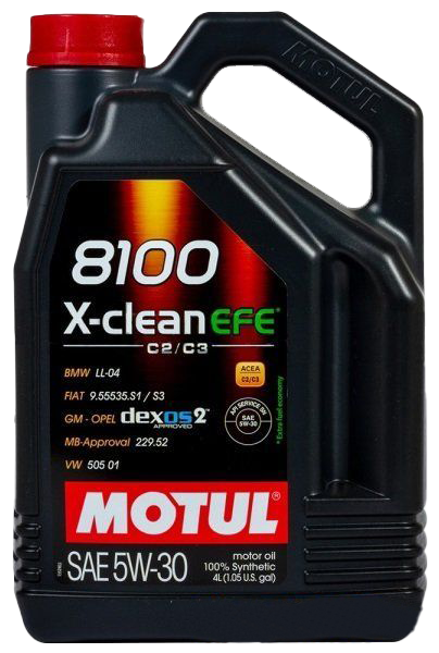 Моторное масло Motul 8100 X-CLEAN EFE 5W-30, 4л