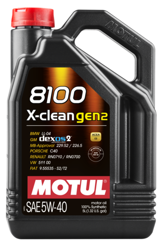 Моторное масло Motul 8100 X-CLEAN GEN2 5W-40, 5л