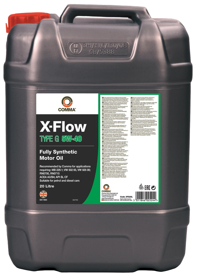 Моторное масло Comma X-Flow Type G 5W-40, 20л
